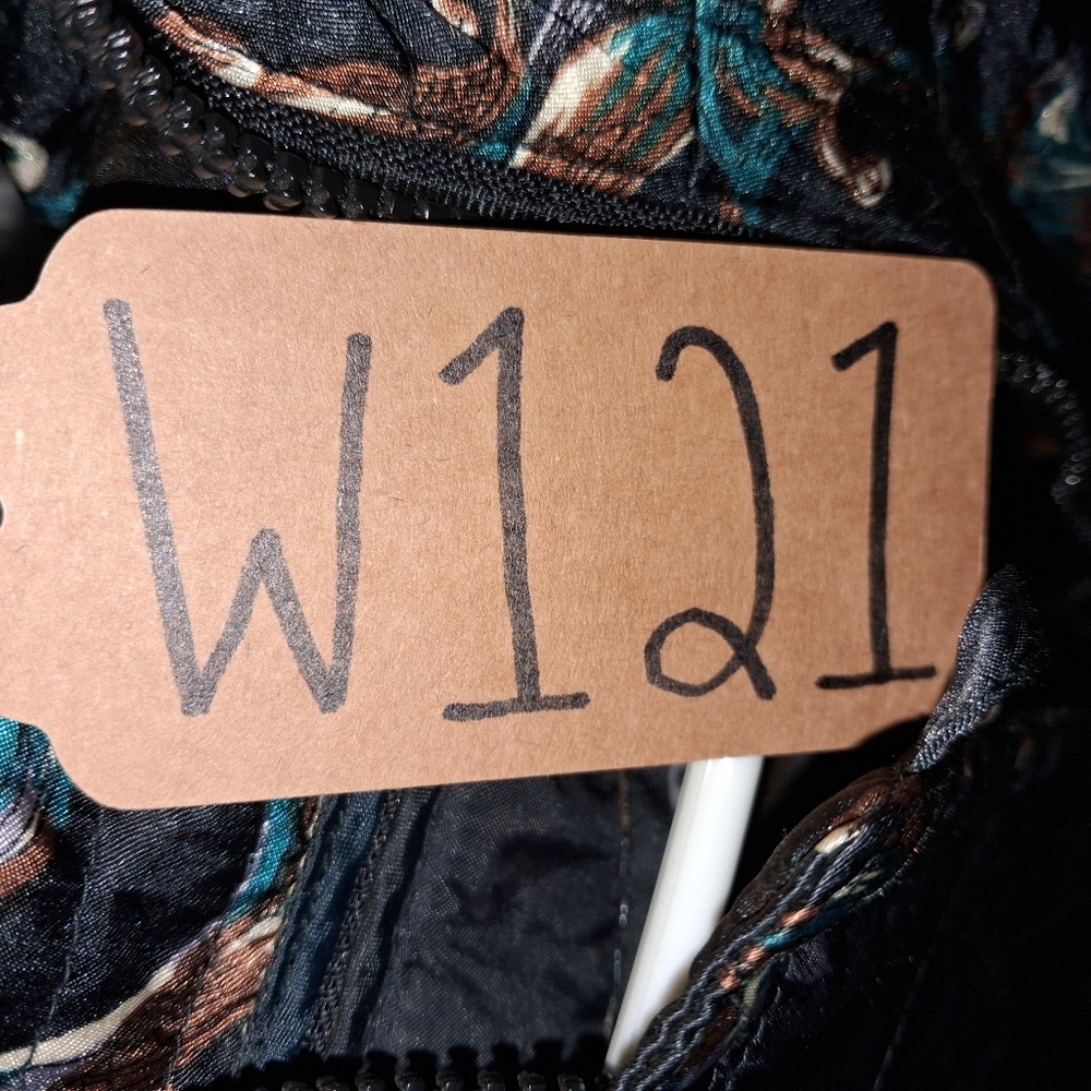 London Fog Floral Hooded Jacket with Drawstring Waist And Buttons In A Small - Picture 7 of 8